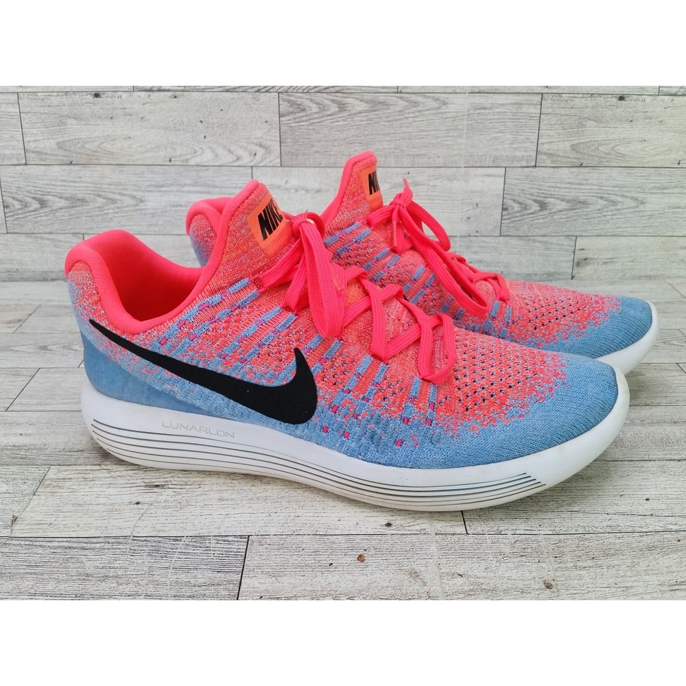 Nike Women's Lunarepic Low Flyknit 2 Running Shoes Hot Punch Blue 863780-600 9.5